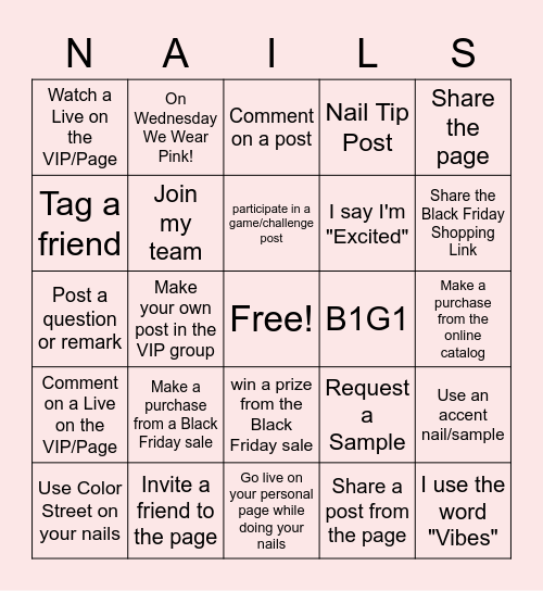 Creative Claws November Bingo Card