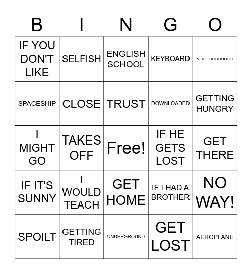 T2 SPELLING BEE 4 PRACTICE 1 Bingo Card