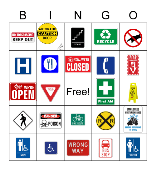 Community Signs Bingo Card