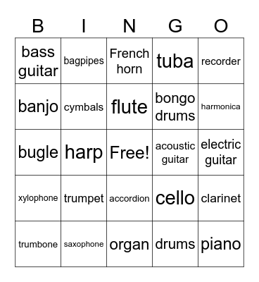 random bingo Card