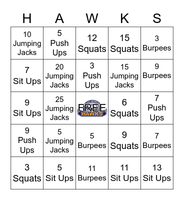 FITNESS BINGO Card