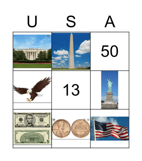 USA Bingo Card