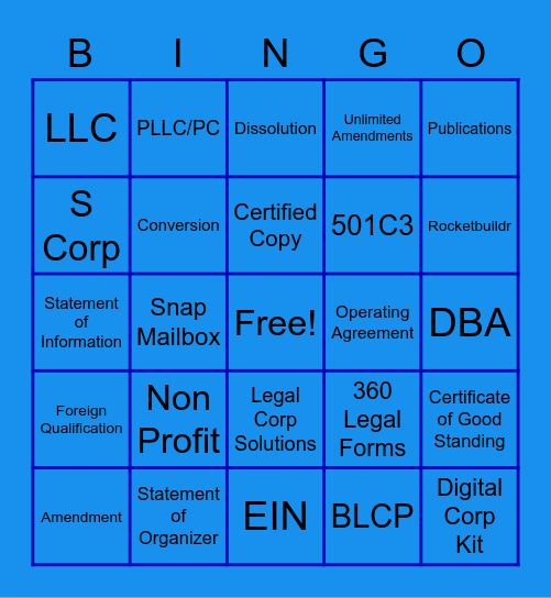 SWYFT BINGO Card