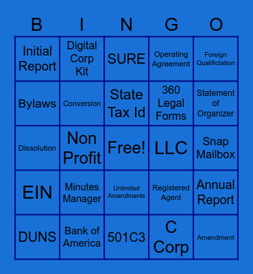 SWYFT BINGO Card