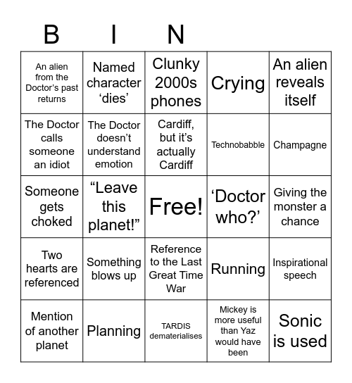 The Bin(go) That Ate Mickey Bingo Card