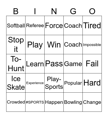 We are the Champs List 1 Bingo Card