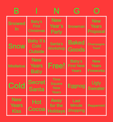 December Bingo! Bingo Card