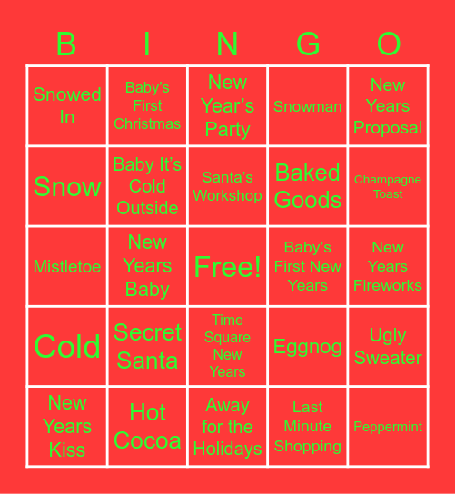December Bingo! Bingo Card