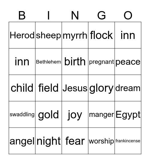 Christmas Bingo Card