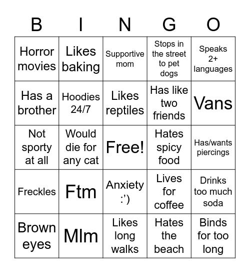 Milo @being_lgbt Bingo Card