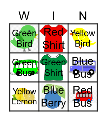 Color Bingo Card