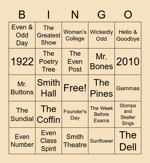 Round 3 Bingo Card