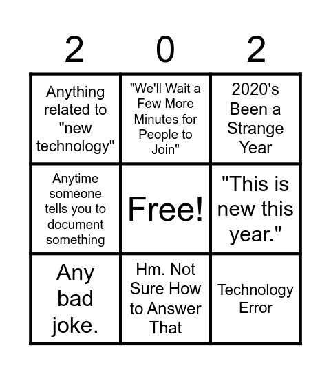 MASFAP Bingo Card