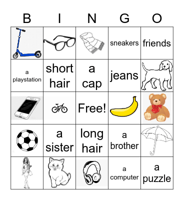 Have you got ...? Bingo Card