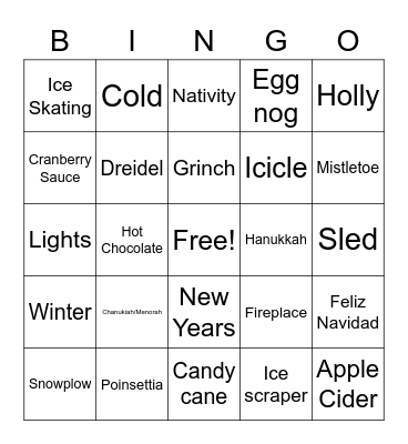ACC Holiday Party 2020 Bingo Card