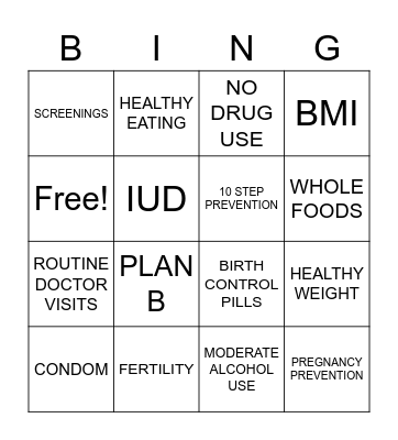 WRH BING! Bingo Card