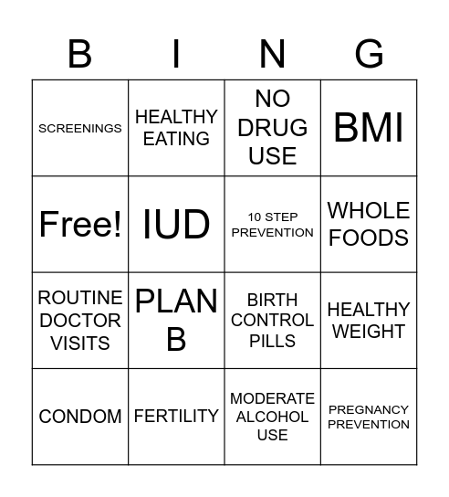 WRH BING! Bingo Card