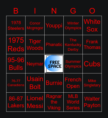 SPORTS Bingo Card