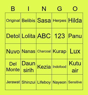 Punya MARK Bingo Card