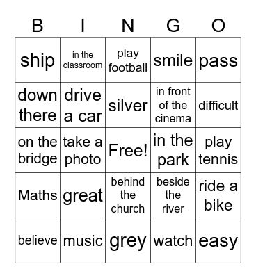 JNCE-U16-U17 Bingo Card