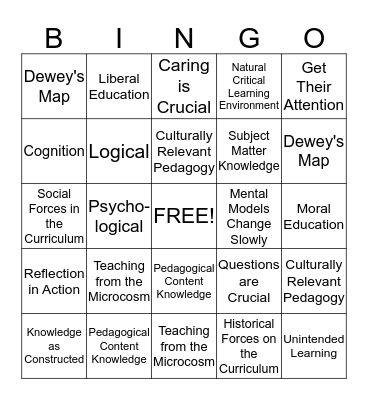C&I BINGO Card