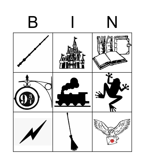 Harry Potter Bingo Card