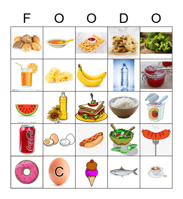 FOOD Bingo Card