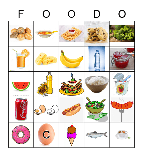 FOOD Bingo Card