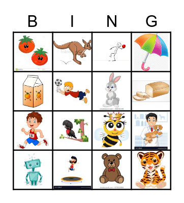 PRE-KIDS 2 UNITS 7 & 8 Bingo Card
