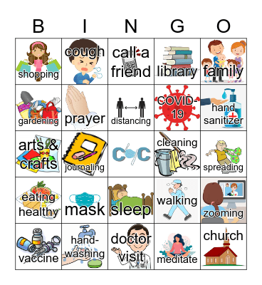 Cover 4 COVID BINGO Card