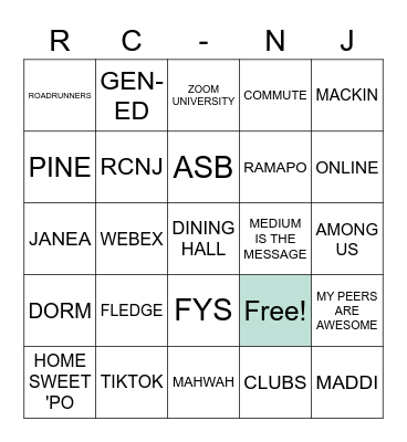 INTD101-29 BINGO Card