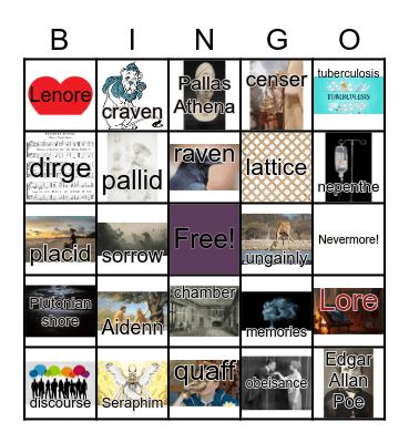 "The Raven" BINGO Card