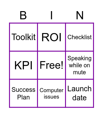 Business buzz words Bingo Card