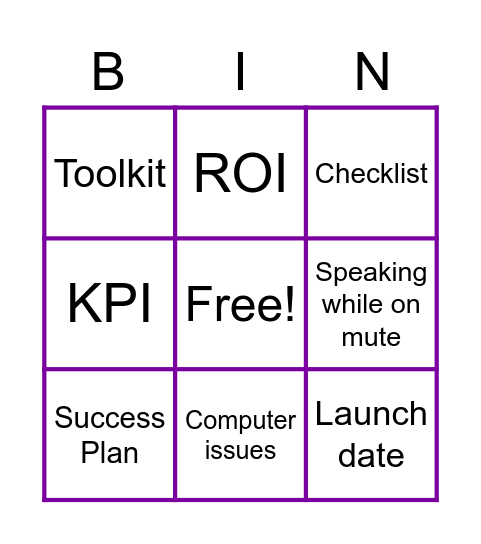 Business buzz words Bingo Card