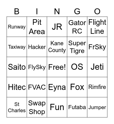 FVAC Bingo Card