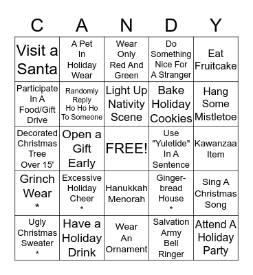 Christmas Bingo!   Bingo Card