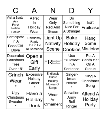 Christmas Bingo!   Bingo Card