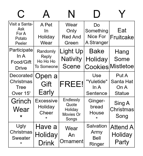 Christmas Bingo!   Bingo Card