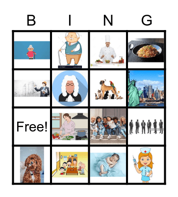 Chinese I Lesson six Bingo Card