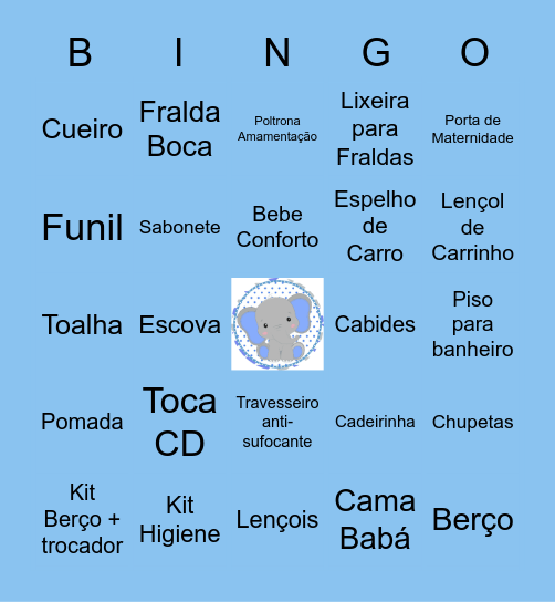 CHÁ DO BENÍCIO Bingo Card