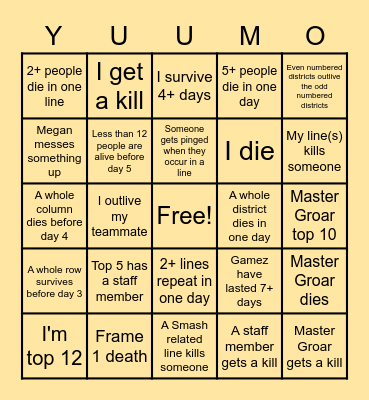 c Bingo Card
