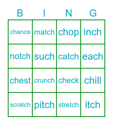 2.3 Phonics Bingo Card