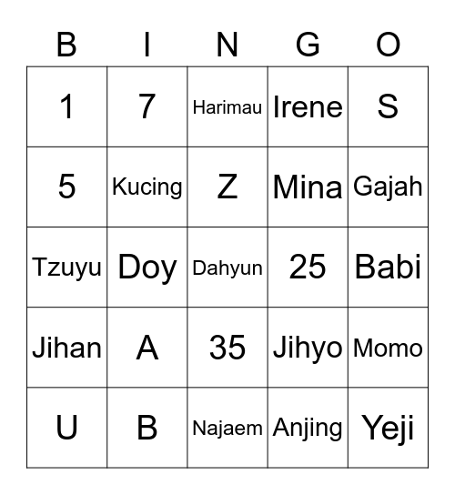 najaem. - Spring Bingo Card