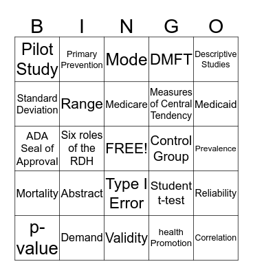 Community Bingo Card