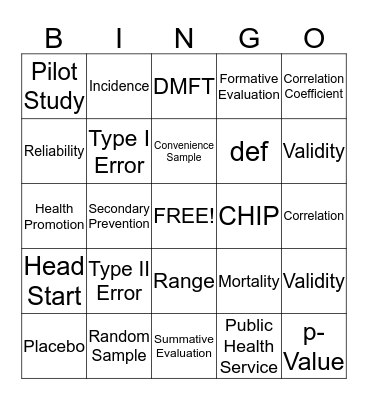 Community Bingo Card