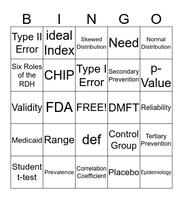 Community Bingo Card