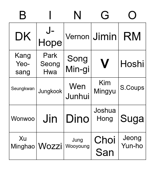 SOWEXingo Bingo Card