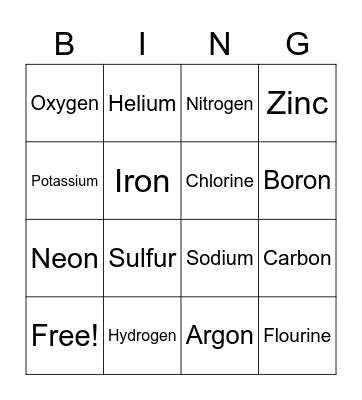 Renee - Chemistry - 12.11.20 Bingo Card