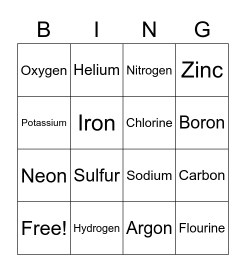 Renee - Chemistry - 12.11.20 Bingo Card