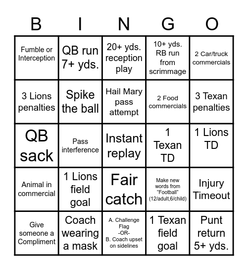 COVID-19 Bingo Card